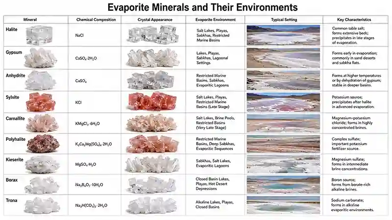 Major Evaporite Minerals