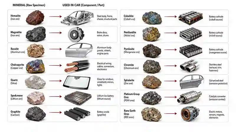 Major Minerals Used in Cars