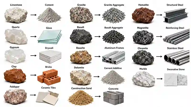 Major Minerals Used in Construction