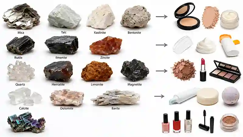 Major Minerals Used in Cosmetics