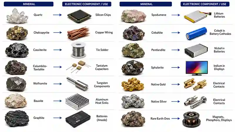Major Minerals Used in Electronics