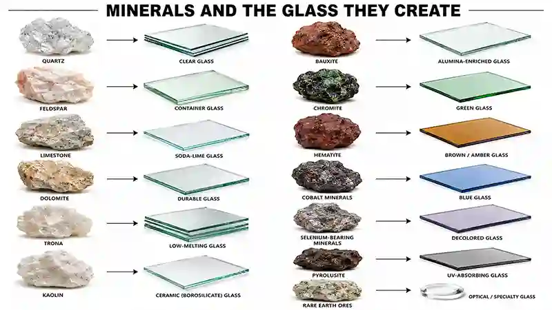 Major Minerals Used in Glass