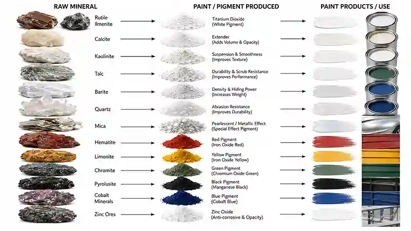 Major Minerals Used in Paint