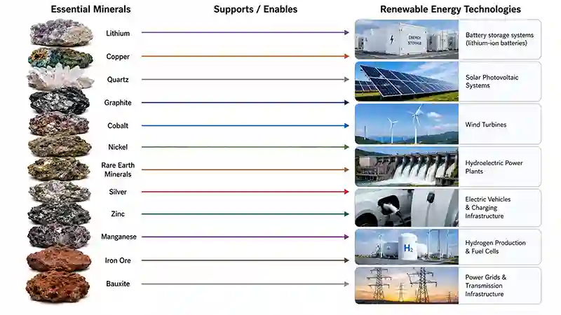 Major Minerals Used in Renewable Energy