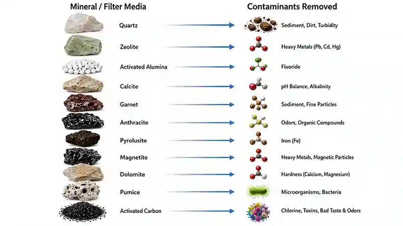 Major Minerals Used in Water Filtration