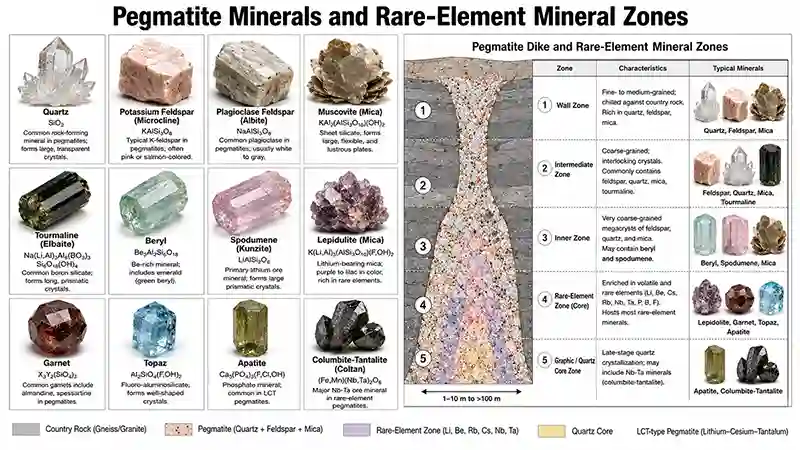 Major Pegmatite Minerals