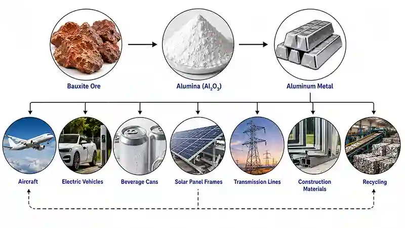 Major Stages of Aluminum Production