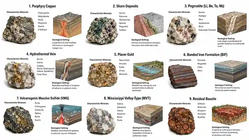 Major Types of Mineral Deposits