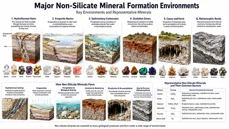 How Non-Silicate Minerals Form