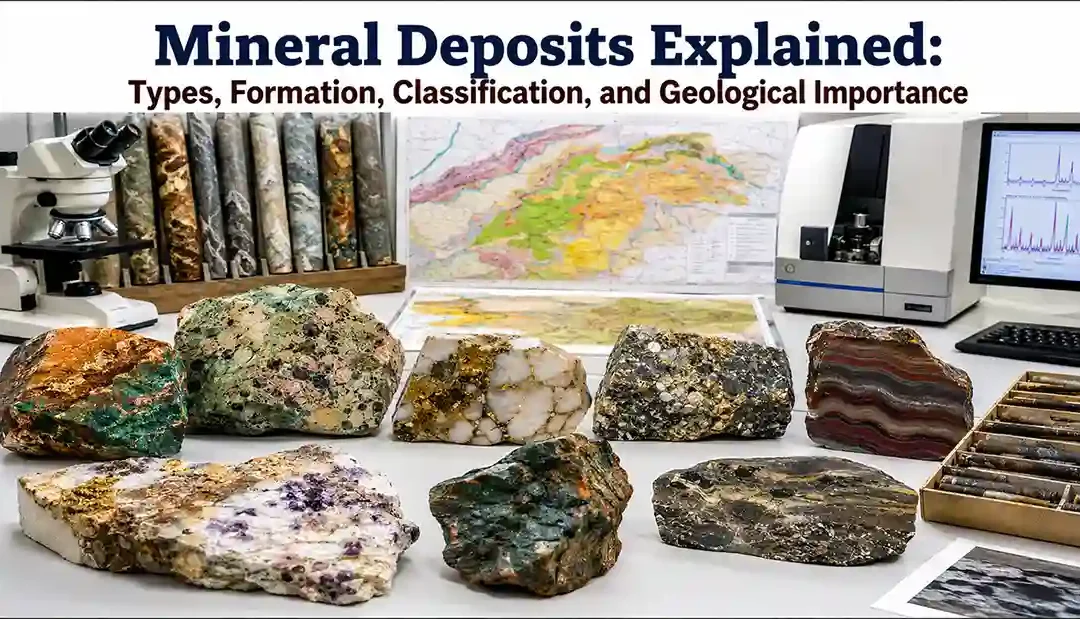 Mineral Deposits Explained: Types, Formation, Classification, and Geological Importance
