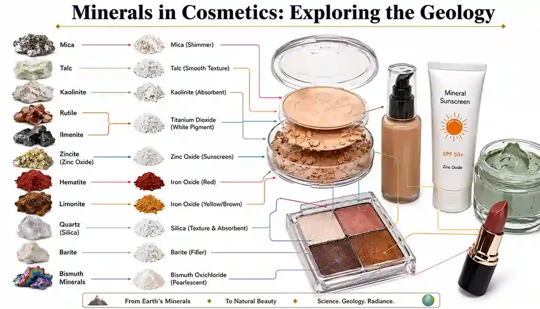 Minerals in Cosmetics Exploring the Geology