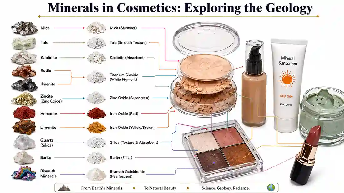 Minerals in Cosmetics Exploring the Geology