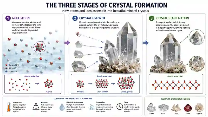 Main Stages of Crystal Formation