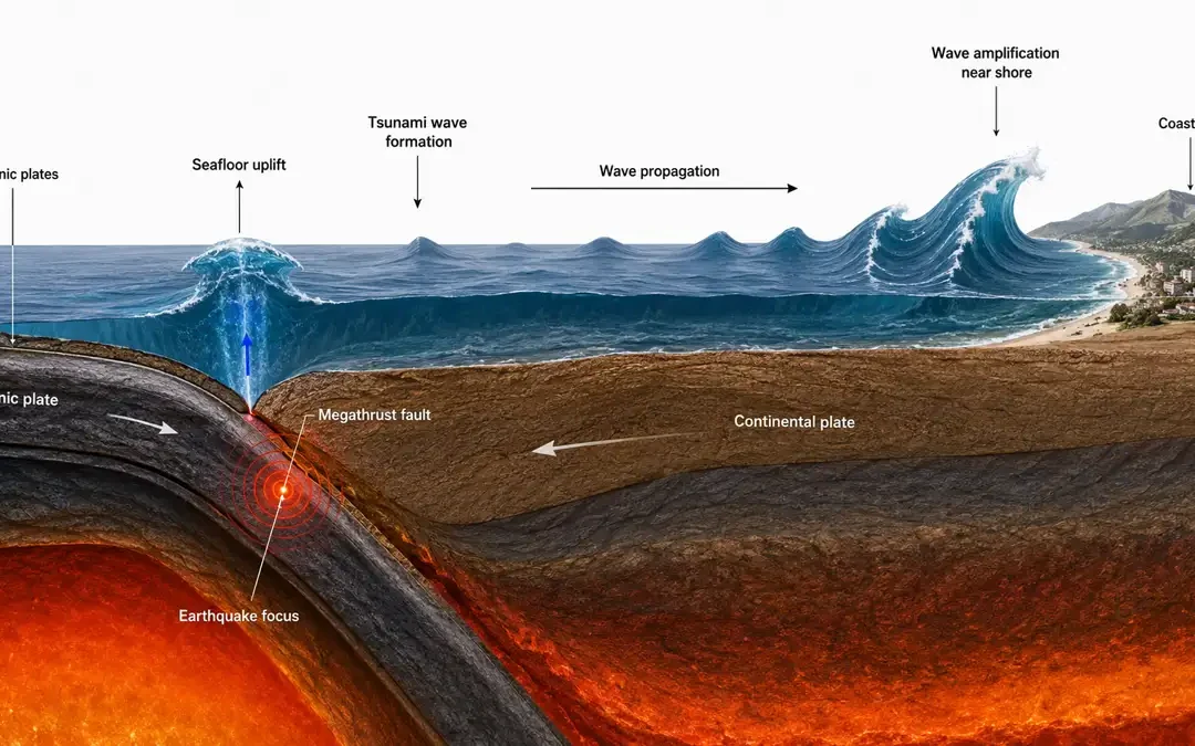 what's the cause of tsunami
