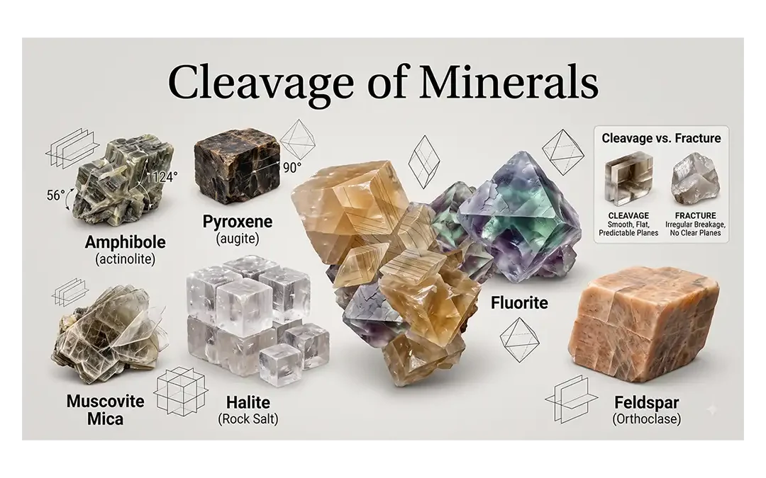 Cleavage of minerals