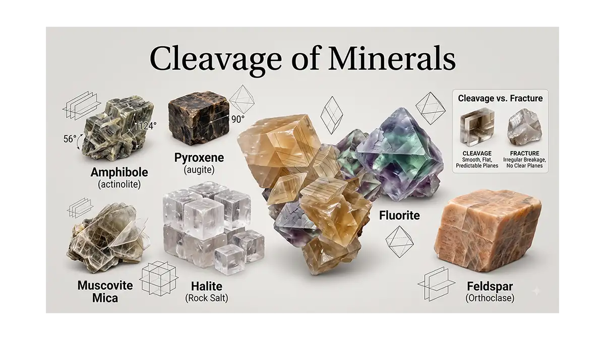 Cleavage of minerals
