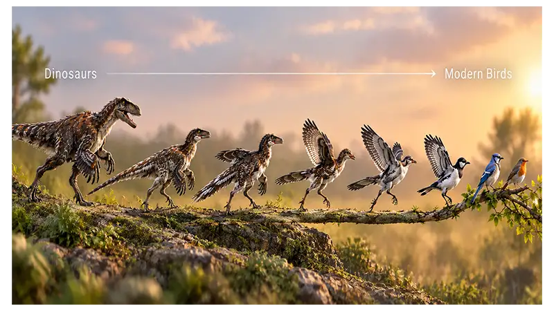 Evolutionary transition from ancient avian dinosaurs to modern birds