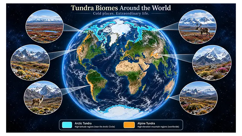 Global distribution of Arctic and alpine tundra across polar and high mountain regions