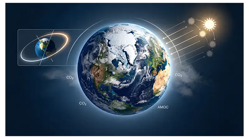 Earth orbital cycles, sunlight, ice sheets, oceans, and climate factors driving Pleistocene ice ages
