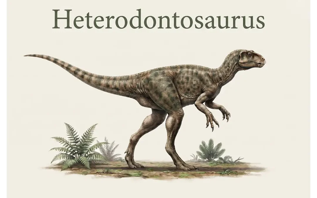 Heterodontosaurus tucki in an Early Jurassic landscape in southern Africa