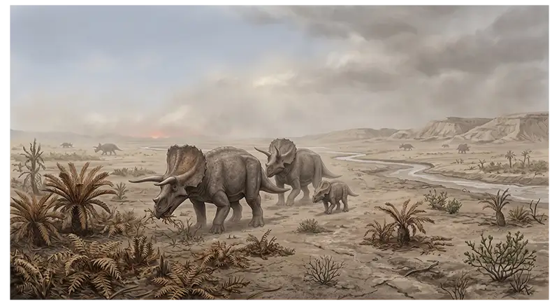 Triceratops-like ceratopsians in a changing Late Cretaceous environment during the K–Pg extinction event