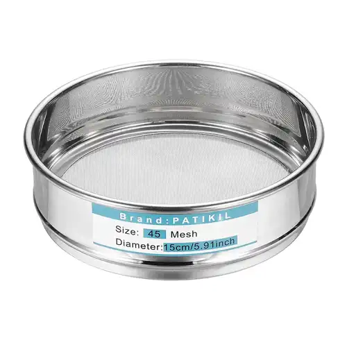 PATIKIL Lab Sieve 45 Mesh 0.4mm 5.9:15cm Diameter Sifting Screen PATIKIL Lab Sieve 45 Mesh 0.4mm 5.9:15cm Diameter Sifting Screen