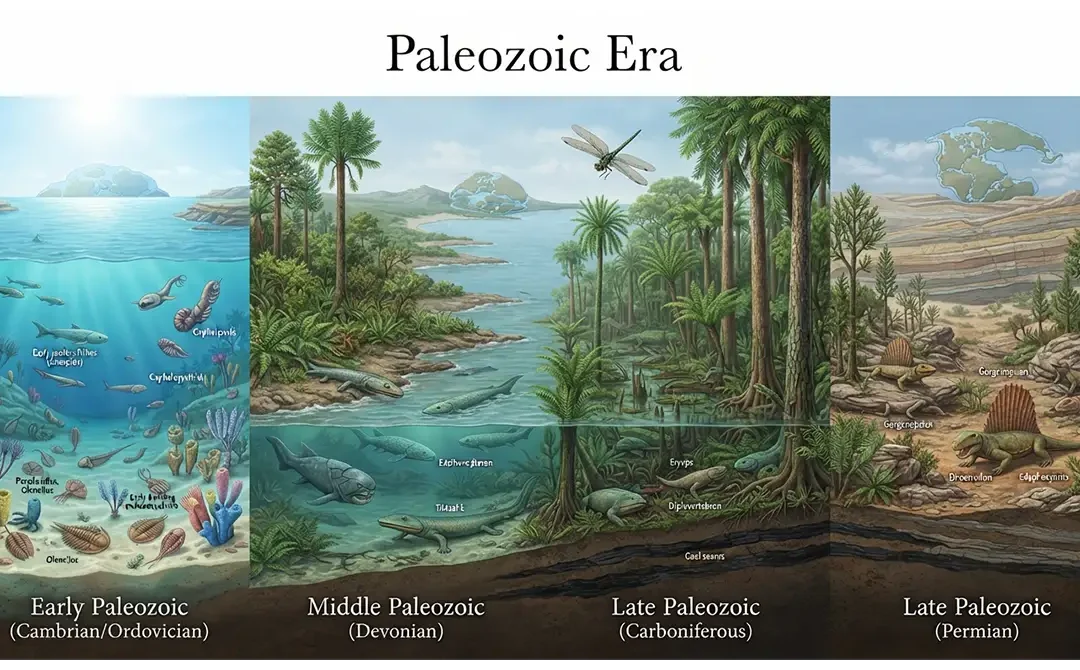 Paleozoic Era: Periods, Life, Climate, Fossils & Evolution