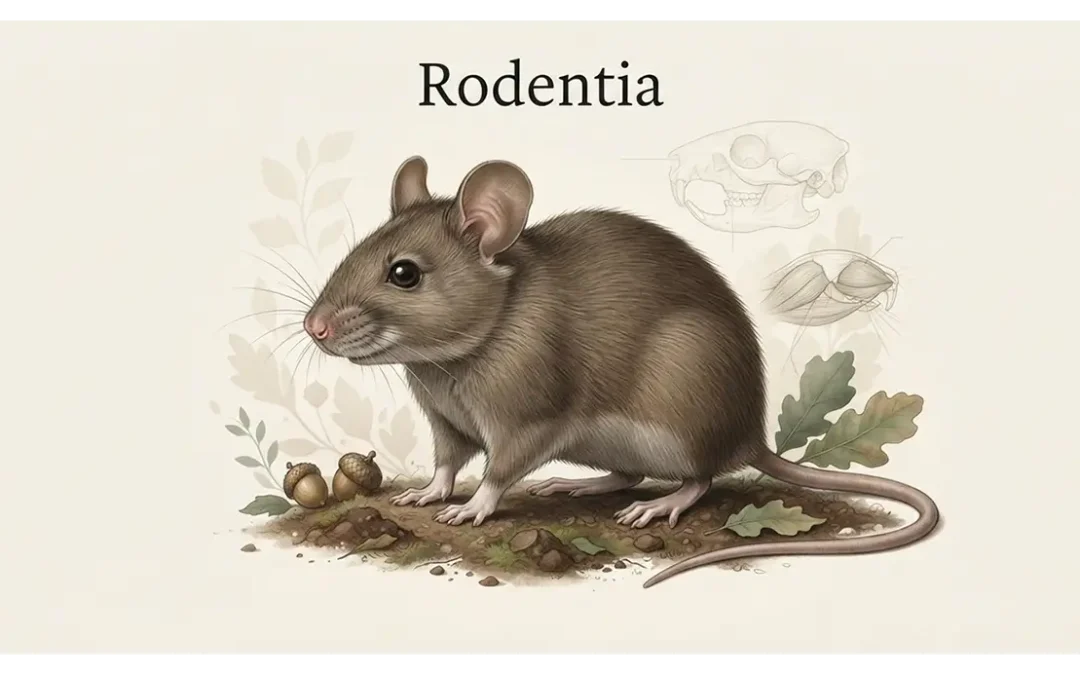 Brown mouse illustrating the defining characteristics of the mammalian order Rodentia.
